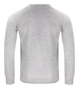 Merino Sweater U-Neck Lt Grey Melange