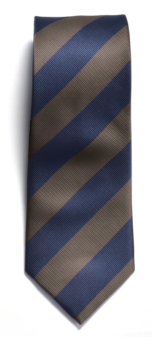 Regimental stripe, Navy/ Brown.