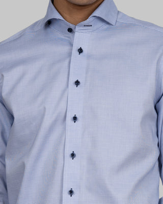 Purple Bow 145 Mid Blue Non-Iron – shirt product image, 39/40 M, Regular fit, Mid Blue