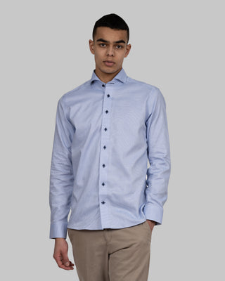 Purple Bow 145 Mid Blue Non-Iron – shirt product image, 37/38 S, Regular fit, Mid Blue