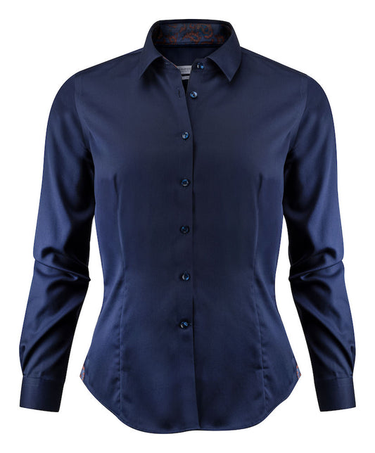 Purple Bow 146 Woman Navy Bedford Non-Iron
