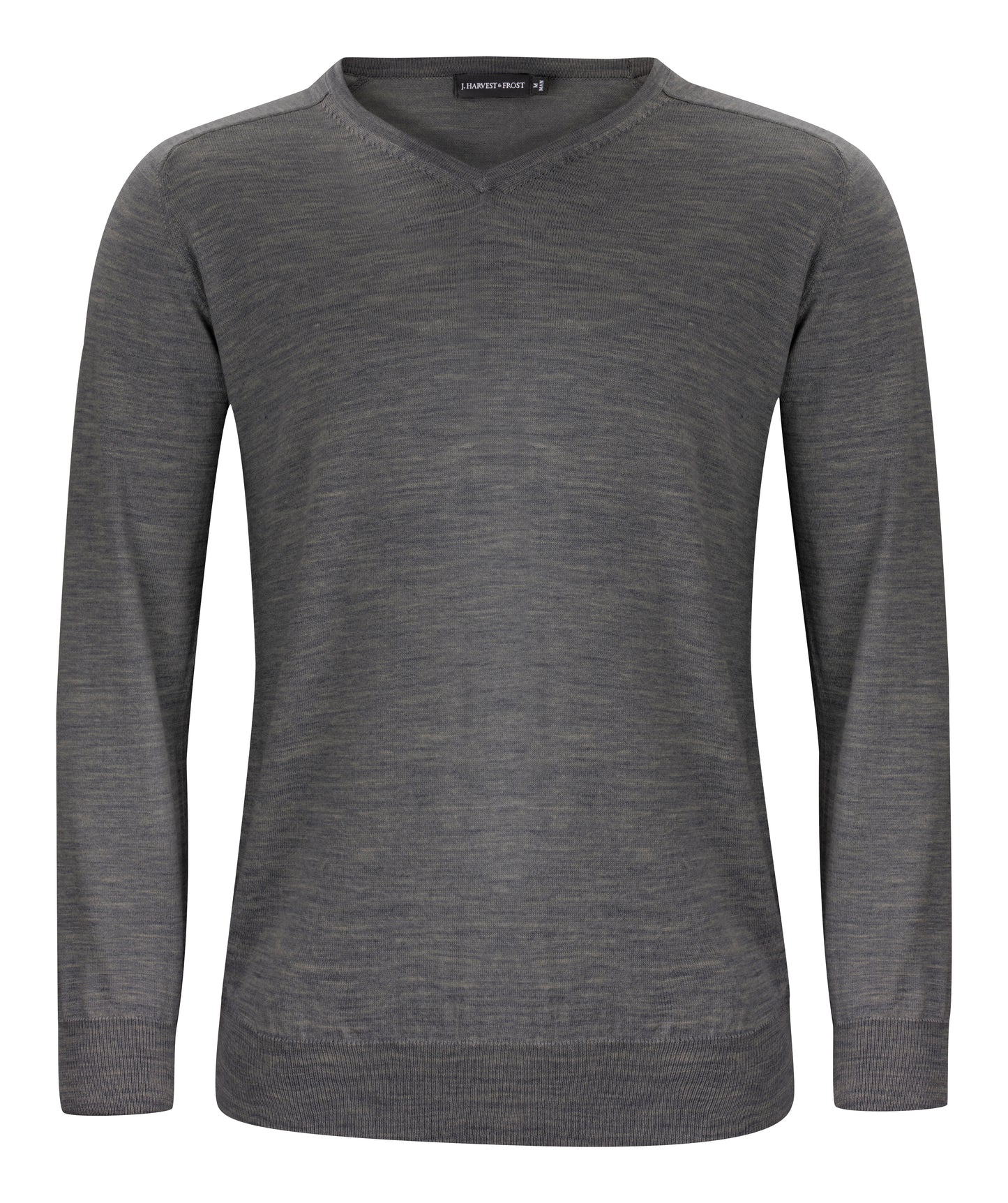 Merino Sweater V-Neck Grey Melange