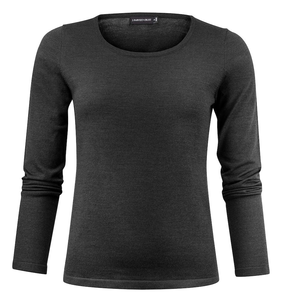 Merino Sweater U-Neck Woman Black