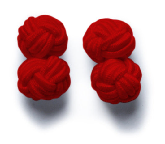 Knot-on-bar Cufflink - 400 red