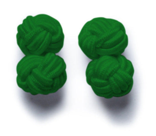 Knot-on-bar Cufflink - 727 green