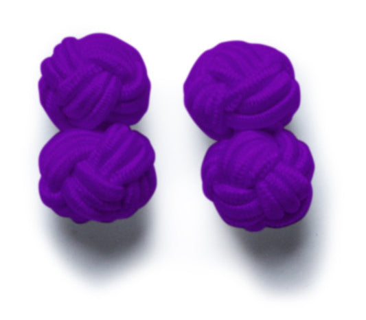 Knot-on-bar Cufflink - 800 purple