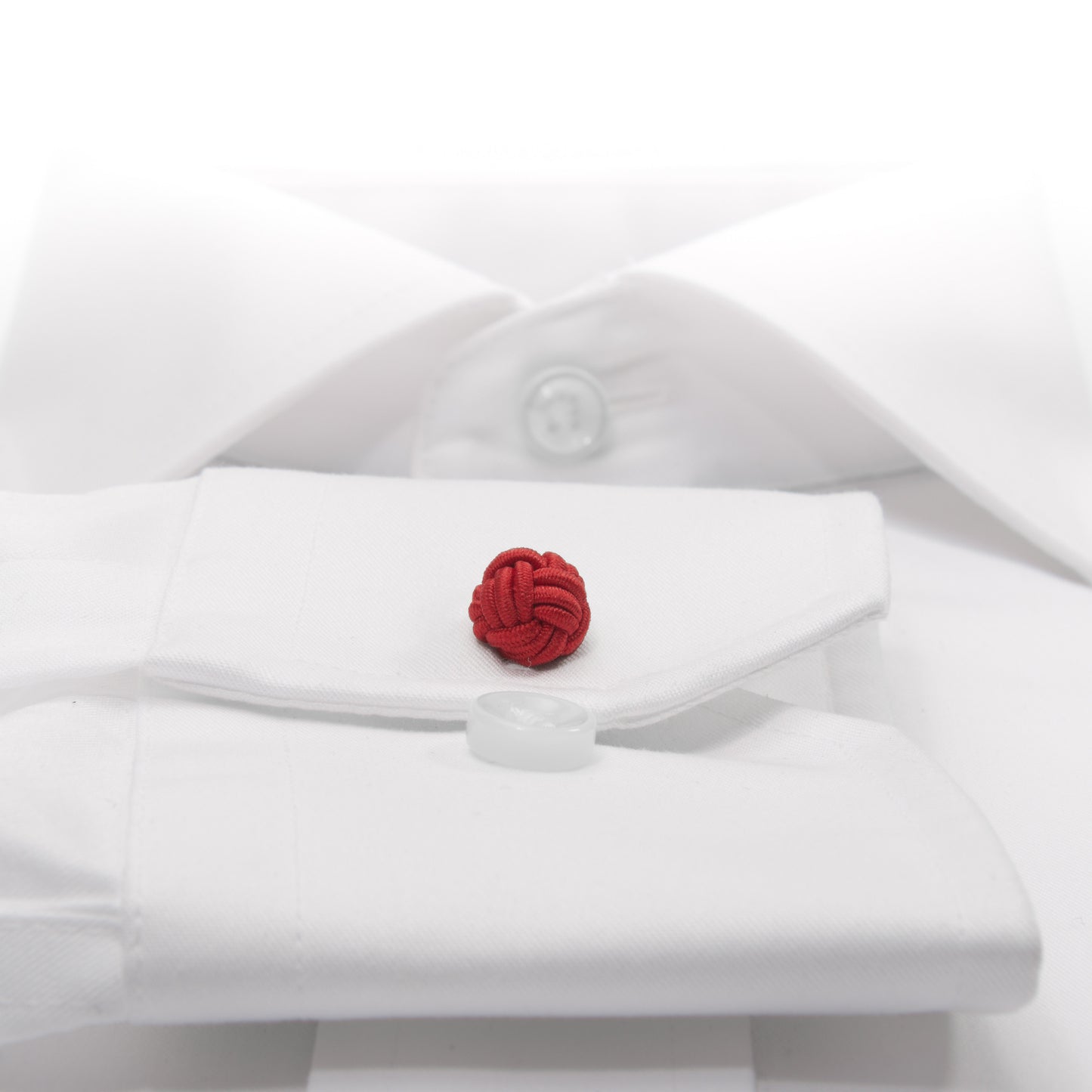 Knot-on-bar Cufflink - 400 red